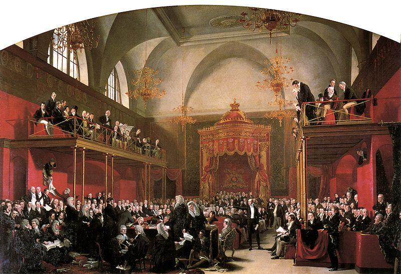 George Hayter The Trial of Queen Caroline in the House of Lords 1820 Germany oil painting art